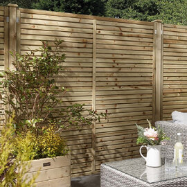 Cawsand Wooden Garden Screen In Natural 6x4