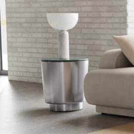 Cedartown Small Marble Top Coffee Table With Steel Base - Green Gutemala