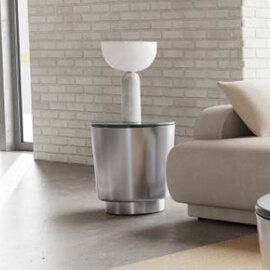Cedartown Small Marble Top Coffee Table With Steel Base - Grey Toronto