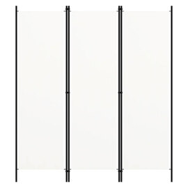 Celina Fabric 3 Panels 150cm x 180cm Room Divider In White