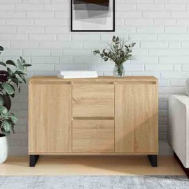 Celina Wooden Sideboard With 2 Doors 2 Drawers In Sonoma Oak