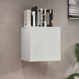 Centennial Wall Hung High Gloss Storage Cabinet With 1 Door In White