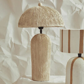 Cerano Metal Domed Table Lamp in Oatmeal