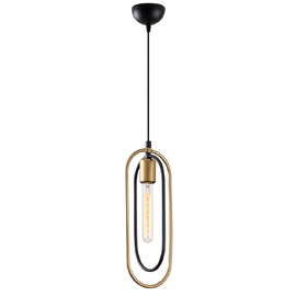 Cerco Metal Ceiling Pendant Light in Black and Gold