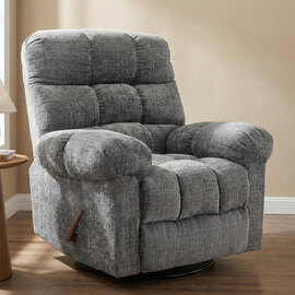 Cerritos Fabric Manual Recliner 1 Seater Sofa in Graphite