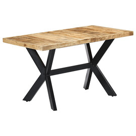 Cevis Medium Rough Mango Wood Dining Table In Natural