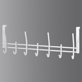 Chadron Metal Wall Mounted Coat Rack In White