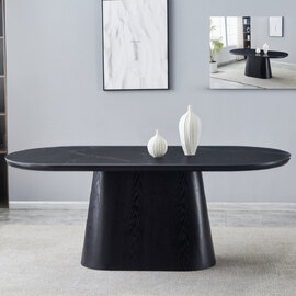 Chambly Sintered Stone Top Dining Table - Black