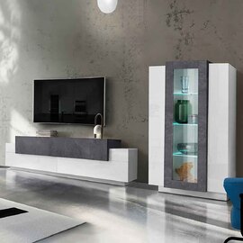 Chandler High Gloss Entertainment Unit In White And Report