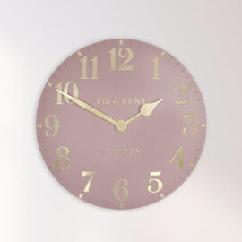 Chantilly Large Metal Mantel Clock In Blush Pink