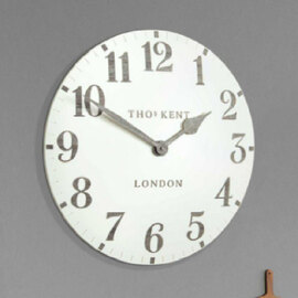 Chantilly Large Metal Mantel Clock In Limestone
