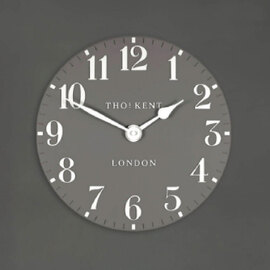 Chantilly Medium Metal Mantel Clock In Dolphine