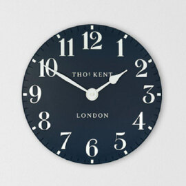 Chantilly Medium Metal Mantel Clock In Ink