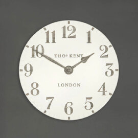 Chantilly Medium Metal Mantel Clock In Limestone