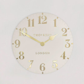 Chantilly Medium Metal Mantel Clock In Oatmeal