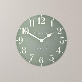 Chantilly Medium Metal Mantel Clock In Seagrass