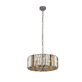 Chapeau 4 Light Crystal Shade Pendant Light In Chrome