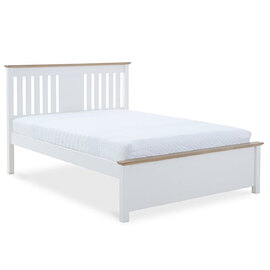 Chelsea Wooden Double Bed In White And Oak