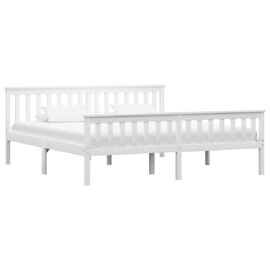 Chilliwack Wooden Super King Size Bed In White