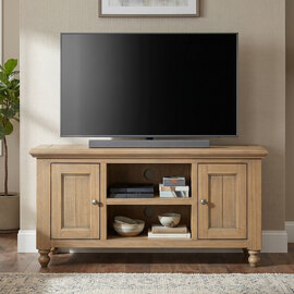 Chilton Small Wooden TV Stand with 2 Doors in Natural