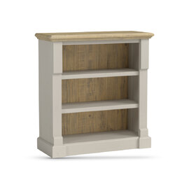 Chilton Wooden Bookcase with 3 Shelves in Grey and Natural