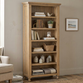 Chilton Wooden Bookcase with 6 Shelves in Natural