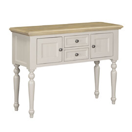Chilton Wooden Console Table With 2 Doors 2 Drawers in Grey And Natural