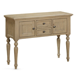 Chilton Wooden Console Table With 2 Doors 2 Drawers in Rustic Oak
