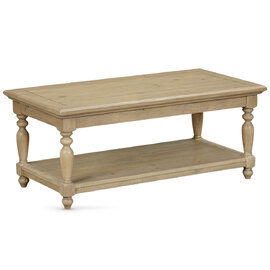 Chilton Wooden Coffee Table With Undershelf - Rustic Oak