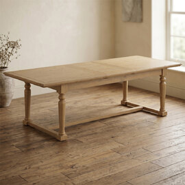Chilton Wooden Extending Dining Table in Rustic