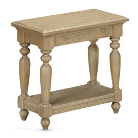 Chilton Wooden Rectangular Side Table - Rustic Oak