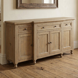 Chilton Wooden Sideboard With 4 Doors 3 Drawers in Rustic