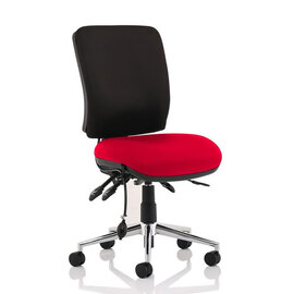 Chiro Medium Back Office Chair With Bergamot Cherry Seat No Arms
