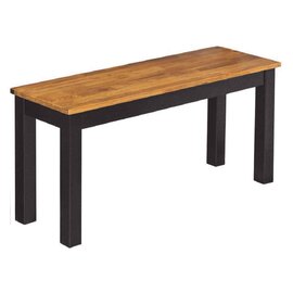 Chollerford Wooden Dining Bench - Oak And Black