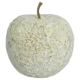Clisson Decorative Mosaic Glass Apple Fruit In White