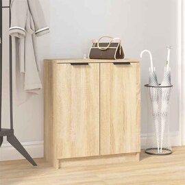 Clive Wooden Shoe Storage Cabinet With 2 Door In Sonoma Oak