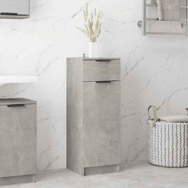 Clive Wooden Storage Cabinet With 1 Drawer 1 Door In Concrete Grey