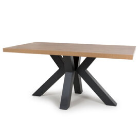 Clovis Small Wooden Rectangular Dining Table In Rustic Oak