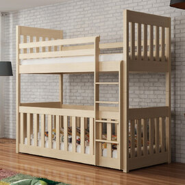 Clovis Wooden Bunk Bed Without Mattress in Pine