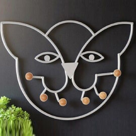 Cobleskill Metal Coat Rack In White