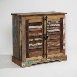 Coburg Wooden Compact Sideboard In Reclaimed Wood
