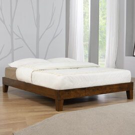 Cohasset Wooden Platform Double Bed In Rustic Oak