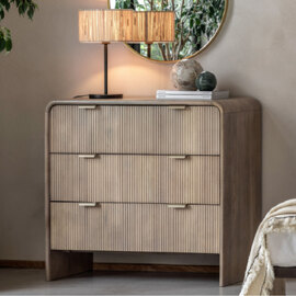 Coimbra Wooden Chest Of 3 Drawers In Natural