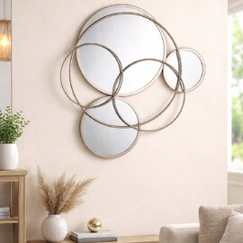 Colindale Metal Mirror In Champagne