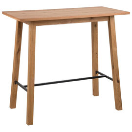Colza Wooden Rectangular Bar Table In Oak