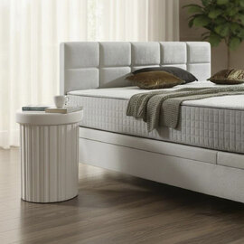 Concord Ceramic Side Table in Cream