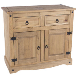 Consett Wooden Sideboard With 2 Doors 2 Drawers In Oak