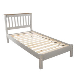 Consett Wooden Single Bed In Grey And Oak