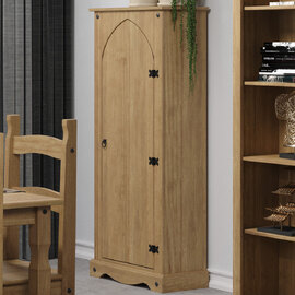 Consett Wooden Wardrobe With 1 Door In Oak