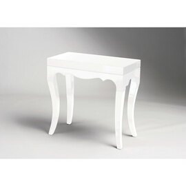 Roccoco High Gloss Accent Table In White